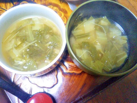 青梗菜&水菜の味噌汁